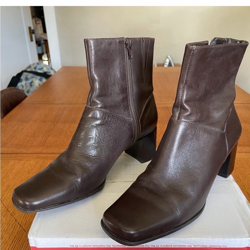 Halston Heritage Dark Brown Heeled Boots